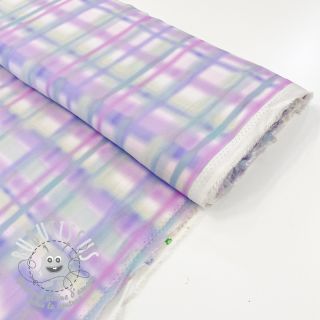 Viscose RADIANCE Check purple digital print