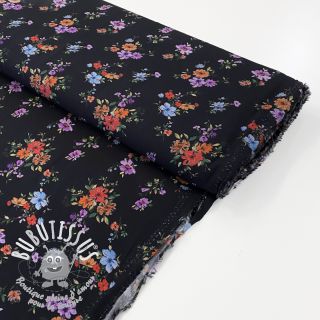 Viscose RADIANCE Darkness flowers black digital print