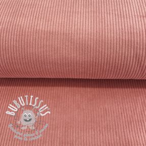 Tissu velours cotelé old rose