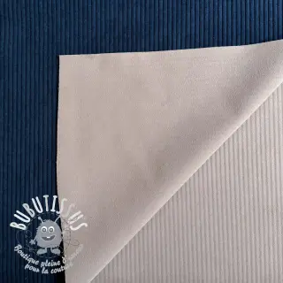 Tissu velours cotelé HUGGY marine