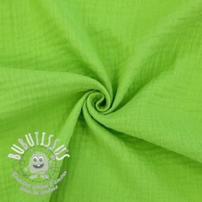 Tissu double gaze/mousseline neon lime