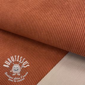 Tissu velours cotelé HUGGY  terracotta