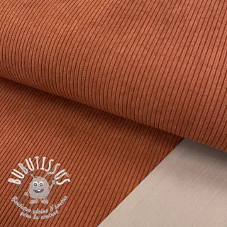 Tissu velours cotelé HUGGY terracotta