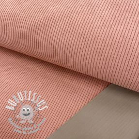 Tissu velours cotelé HUGGY bois de rose