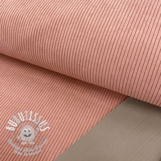 Tissu velours cotelé HUGGY bois de rose