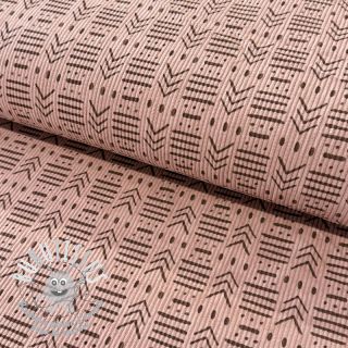 Tissu velours cotelé STRETCH Emblem old pink