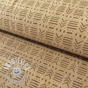 Tissu velours cotelé STRETCH Emblem beige