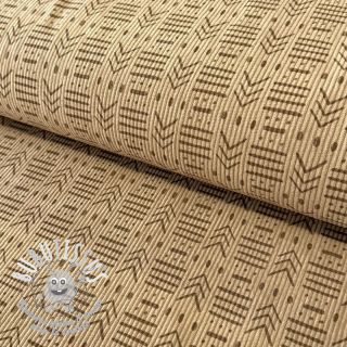 Tissu velours cotelé STRETCH Emblem beige