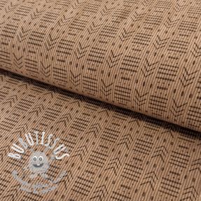 Tissu velours cotelé STRETCH Emblem taupe