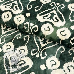 Tissu coton UNIQUE BATIK design L emerald