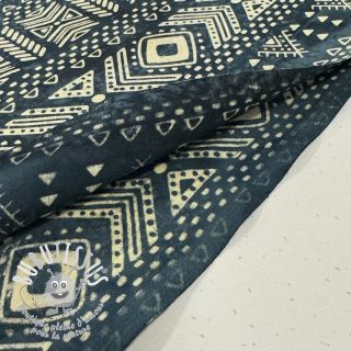 Tissu coton UNIQUE BATIK design K petrol