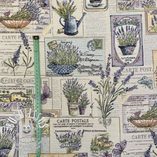 Tissu déco GOBELIN Lavender garden post