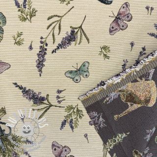 Tissu déco GOBELIN Lavender butterfly garden