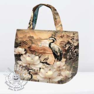 Tissu déco BAG Heron panel