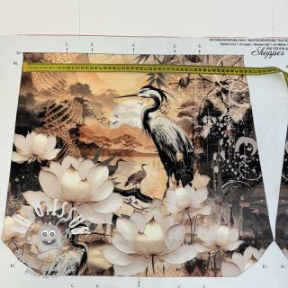 Tissu déco BAG Heron panel