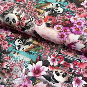 Jersey Sakura Panda Trip digital print