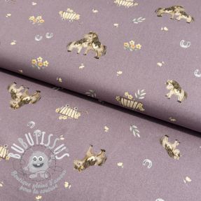 Tissu coton Ponny lavender digital print
