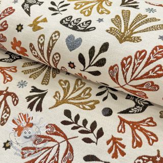 Tissu déco jacquard FIGUERAS allover blanc