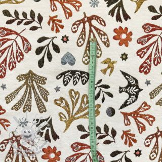 Tissu déco jacquard FIGUERAS allover blanc