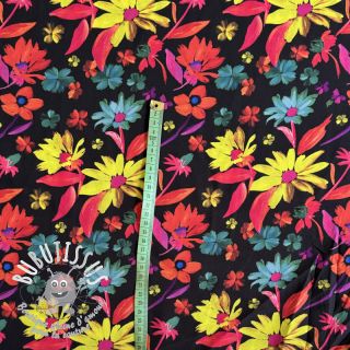 Viscose RADIANCE Marguerite black digital print