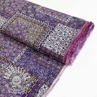 Viscose RADIANCE Patchwork purple digital print