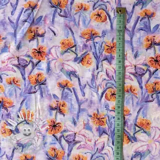 Viscose RADIANCE Dried flower digital print