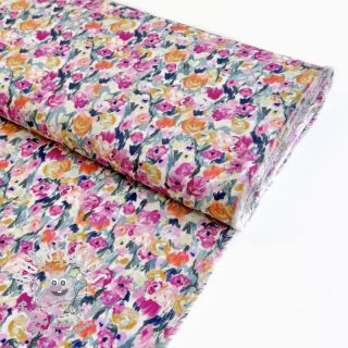 Viscose RADIANCE Roses fuchsia digital print