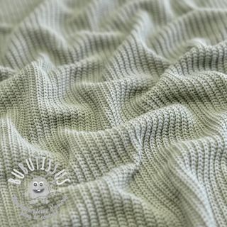 Tissu maille tricot COTTON old green