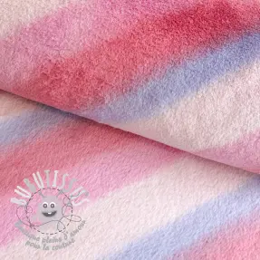 Fausse fourrure Rainbow diagonal stripe