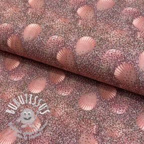 Jersey Shimmer shell pink digital print