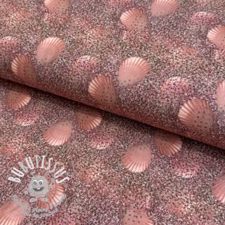 Jersey Shimmer shell pink digital print