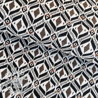 Tissu déco jacquard MOANA allover taupe