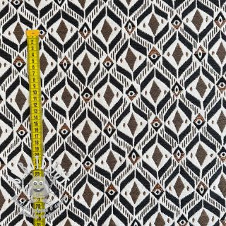 Tissu déco jacquard MOANA allover taupe