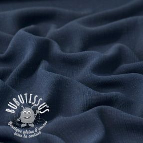 Viscose lin CRINCLE navy