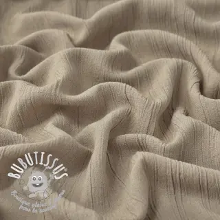 Viscose lin CRINCLE sand