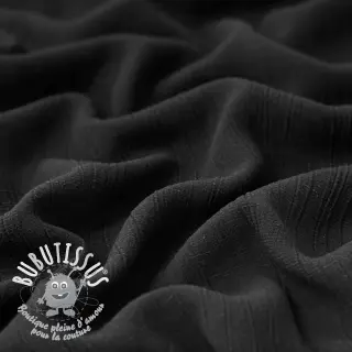 Viscose lin CRINCLE black