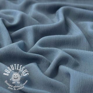 Viscose lin CRINCLE blue shadow