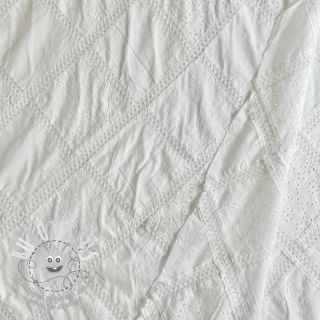 Tissu coton Patchwork handmade white