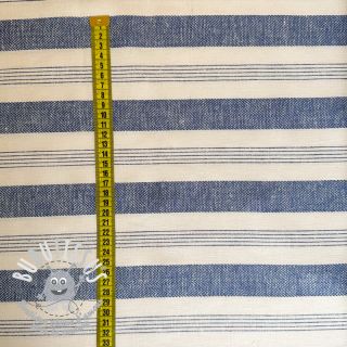 Lin YARN DYED BIG Stripe blue