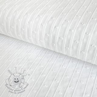 Tissu coton DOBBY Strap white