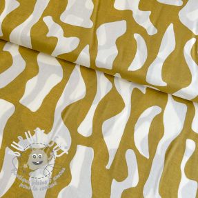 Tissu coton VOILE Abstract light yellow