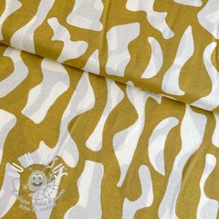Tissu coton VOILE Abstract light yellow