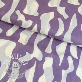 Tissu coton VOILE Abstract mauve