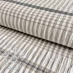 Tissu coton YARN DYED Check sand