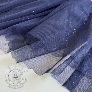 Tulle pour jupe tutu ROYAL MULTI FOIL navy