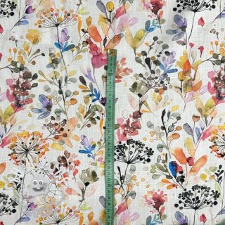 Tissu mélange lin et cotton Pretty florals deisgn A digital print