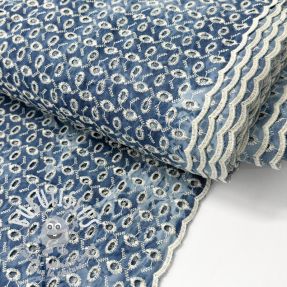 Tissu coton EMBROIDERY TIE DYE DENIM Design B