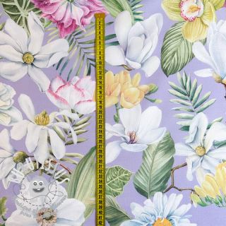 Tissu déco Genoveva flower lila digital print