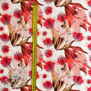 Viscose lin Tulips digital print