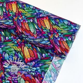Viscose RAYON POPLIN Colorful Patterns design B digital print